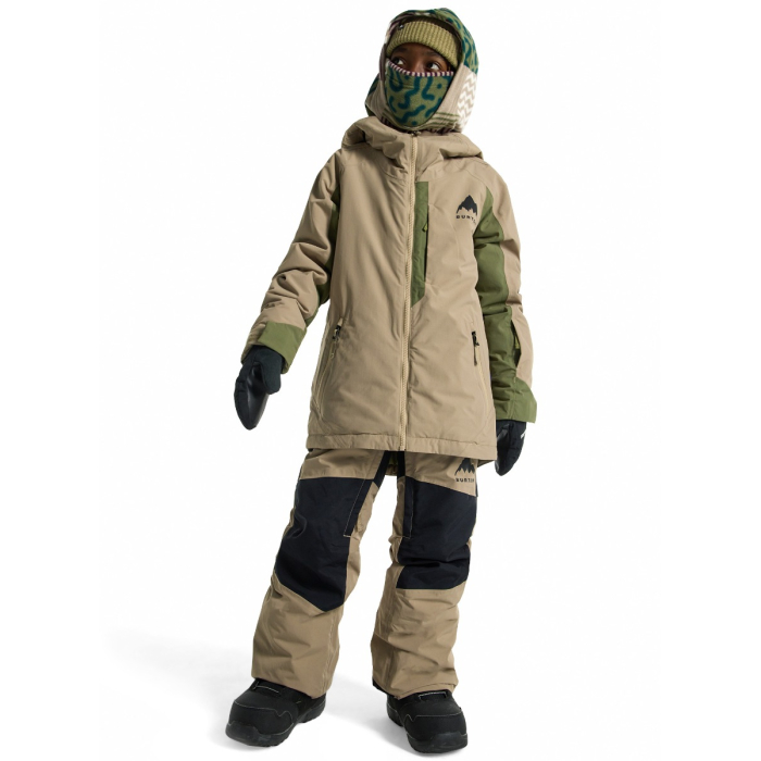 Burton Kids Hillslope 2L Jacket Summit Taupe/Forest Moss | Insider