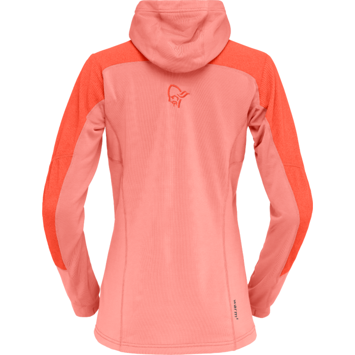 Norröna Women's lofoten Thermal Pro Hood Orange Alert/Peach