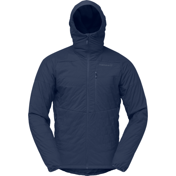 choro1008ym Norröna Men's lyngen Alpha100 Zip Hood Indigo Night Blue | Insider
