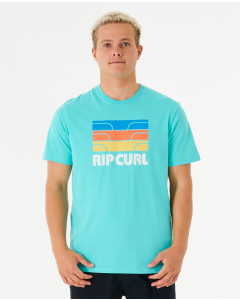 Rip Curl Men's SURF REVIVAL WAVING TEE Aqua