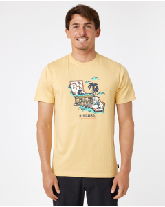 Rip Curl Men's FRAMED TEE WASHED YELLOW