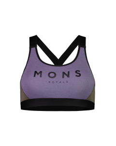 Mons Royale Women's Stella X-Back Bra Walnut/Thistle
