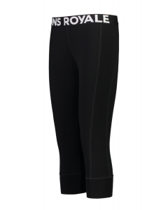 Mons Royale Womens Cascade Merino Flex 200 3/4 Legging Black