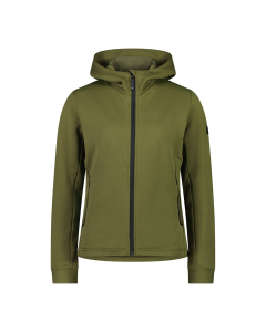 Mons Royale Women's Arcadia Merino Fleece Hoody Dark Olive