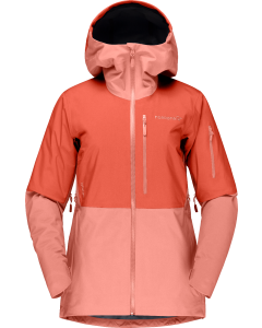 Norröna Women's lofoten Gore-Tex Jacket Orange Alert/Peach Amber