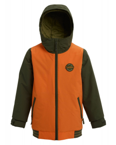 Burton Kids' Gameday Jacket Russet Orange / Forest Night