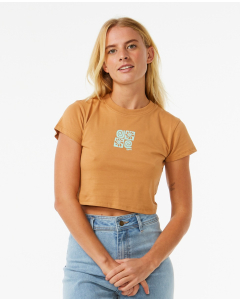 Rip Curl Women's HOLIDAY BABY TEE LIGHT BROWN