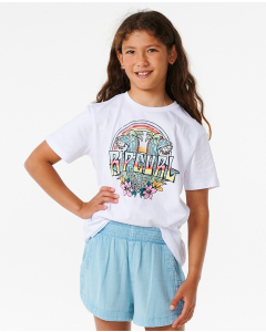 Rip Curl Girls BLOCK PARTY TEE WHITE