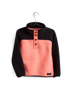 Burton TODDLER SPARK FLEECE ANORAK TRUE BLACK/GEORGIA PEACH