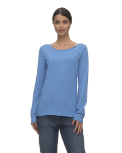 Ragwear Women's LS-Shirt FLORAH LONG ORGANIC BLUE