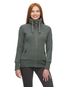 Ragwear Women's Sweater RYLIE ZIP PINE GREEN