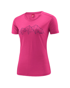 Löffler Women's Printshirt Merino Tencel 24745 545 MAGENTA