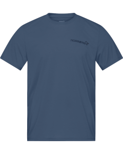 Norröna Men's femund tech T-Shirt Vintage Indigo blue