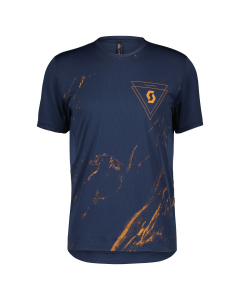 Scott Mens Shirt Trail Flow Pro SS midnight blue/copper orange