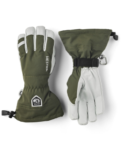 Hestra Army Leather Heli Ski - 5 finger Olive