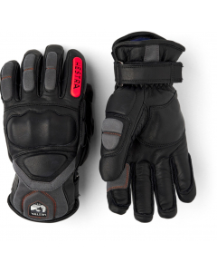 Hestra 5 Finger Impact Racing Senior black/flame red