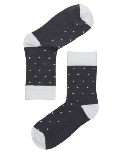 Lenz Women's Longlife Socks grau/weiße Punkte