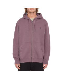 Volcom Men's SNGL STN ZIP FLEECE BORDEAUX BROWN