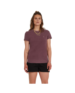 Volcom Womens SOLID STONE EMB TEE Eggplant