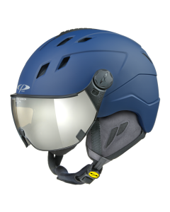 cp Helmet Corao+ maritime blue soft touch dl vario silver mirror