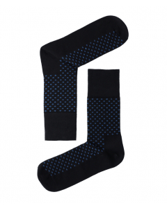 Lenz Mens Longlife Socks black/blue dots