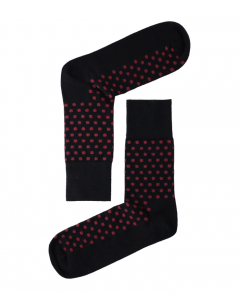 Lenz Mens Longlife Socks black/red dots
