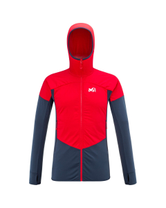 Millet Mens Rutor Alpha Hoodie saphir/rouge