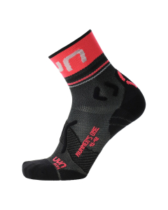 UYN Women's Runner's One Short Socks Grey Melange/Pink