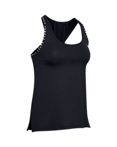 UA Women's 1351596 Knockout Tank 001 black-black-white