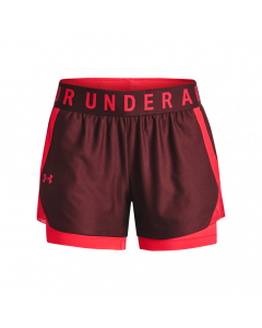 UA Womens Play Up 2-in-1 Shorts 1351981 RED