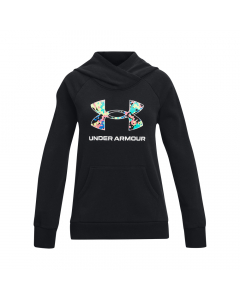 UA Girls Rival Logo Hoodie 1366399 BLK 001