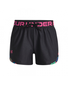 UA Girls Play Up Tri Color Short 1369924 BLK 001