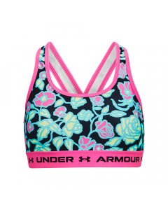 UA Girls Crossback Mid Printed 1369972 BLK 002