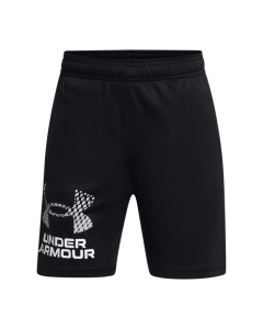 UA Boys 1383333 Tech Logo Shorts 001 black-mod gray
