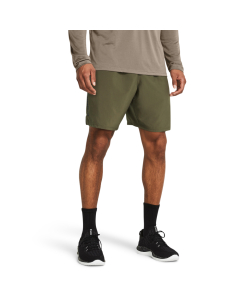 UA Men's 1383356 Woven Wordmark Shorts 390 marine od green-black