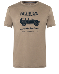 Super Natural Men's ALL TERRAIN TEE X10 brindle/blueberry