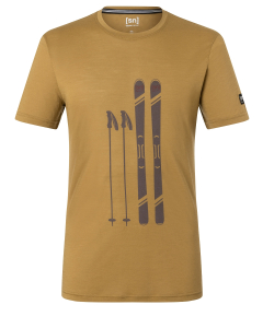 Super Natural Men's SKIING GEAR TEE 75 cumin/peppercorn