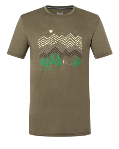 Super Natural Men's CAMPING NIGHTS TEE W61 stone grey/various