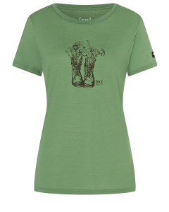 Super Natural Women's BLOSSOM BOOTS TEE W14 loden frost