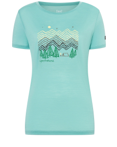 Super Natural Women's CAMPING NIGHTS TEE W50 wasabi/various