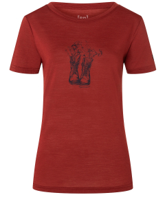 Super Natural Women's FLOWER BOOTS TEE 51 sun dried tomato
