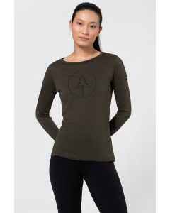 Super Natural Women's BUBBLE TREE LS 91 black ink/jet black