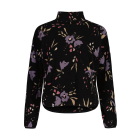 Maloja Women's RomaliaM. Fleece Shirt deep black brushflower