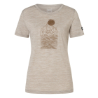 Super Natural Women's Preikestolen Cliffs Tee 16F Vintage Khaki