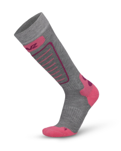 Lenz Socken skiing kids grau/pink