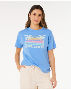 Rip Curl Women's MALIBU RELAXED TEE CORNFLOWER BLUE