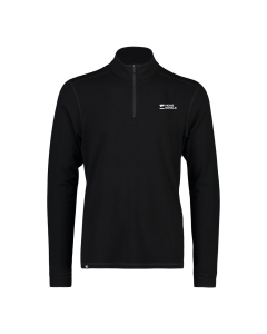 Mons Royale Men's Cascade 1/4 Zip Merino Base Layer Black
