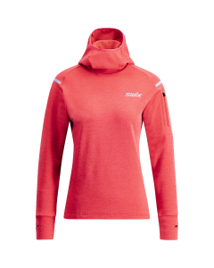 Swix Women's Pace Midlayer Hooded Cayenne