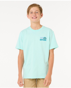 Rip Curl Boys SURF REVIVAL STACKED TEE LIGHT AQUA