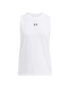 UA Women's Rival Muskel-Tanktop 1383659 100 white-black